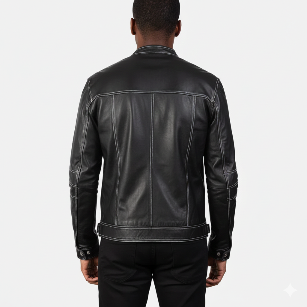 Youngster Black Leather Biker Jacket