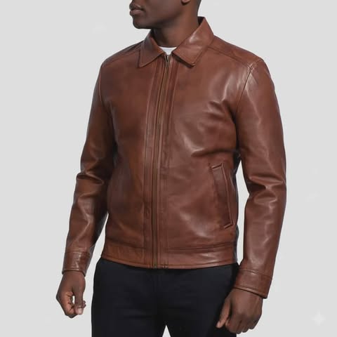 Men's Inferno Brown Leather Jacket