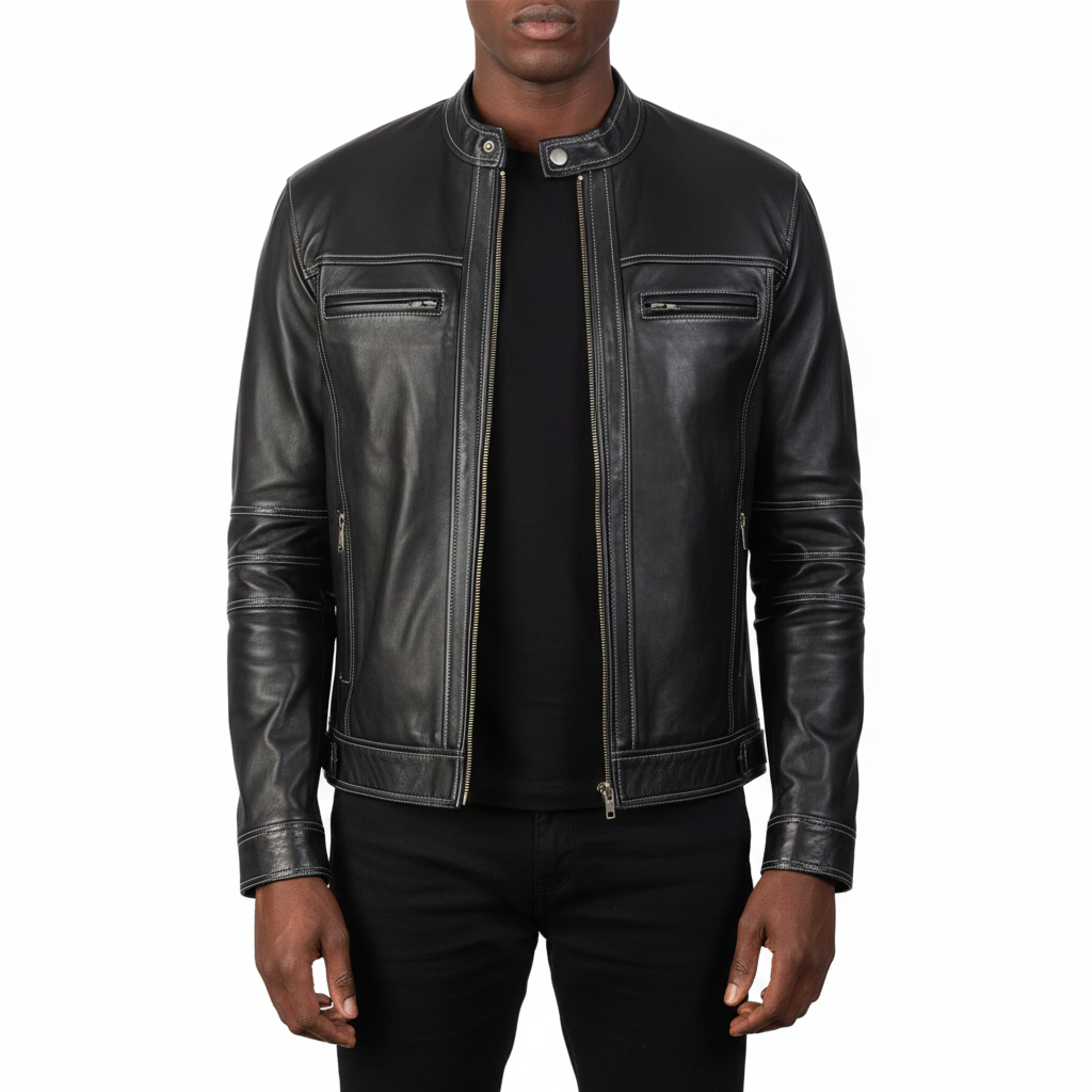 Youngster Black Leather Biker Jacket
