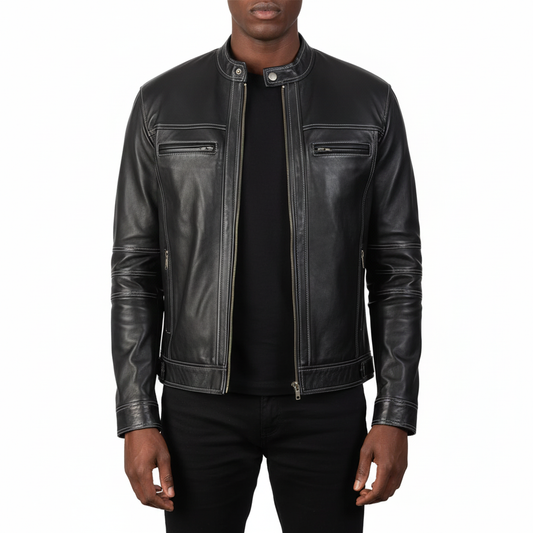 Youngster Black Leather Biker Jacket