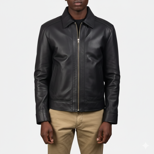 Men's Black Inferno Leather Jacket