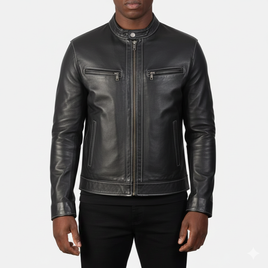 Youngster Black Leather Biker Jacket